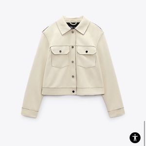 Zara tan faux suede jacket size xs
